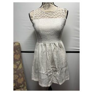 Monteau Button-Up Lace Back Fit & Flare Dress #L217384